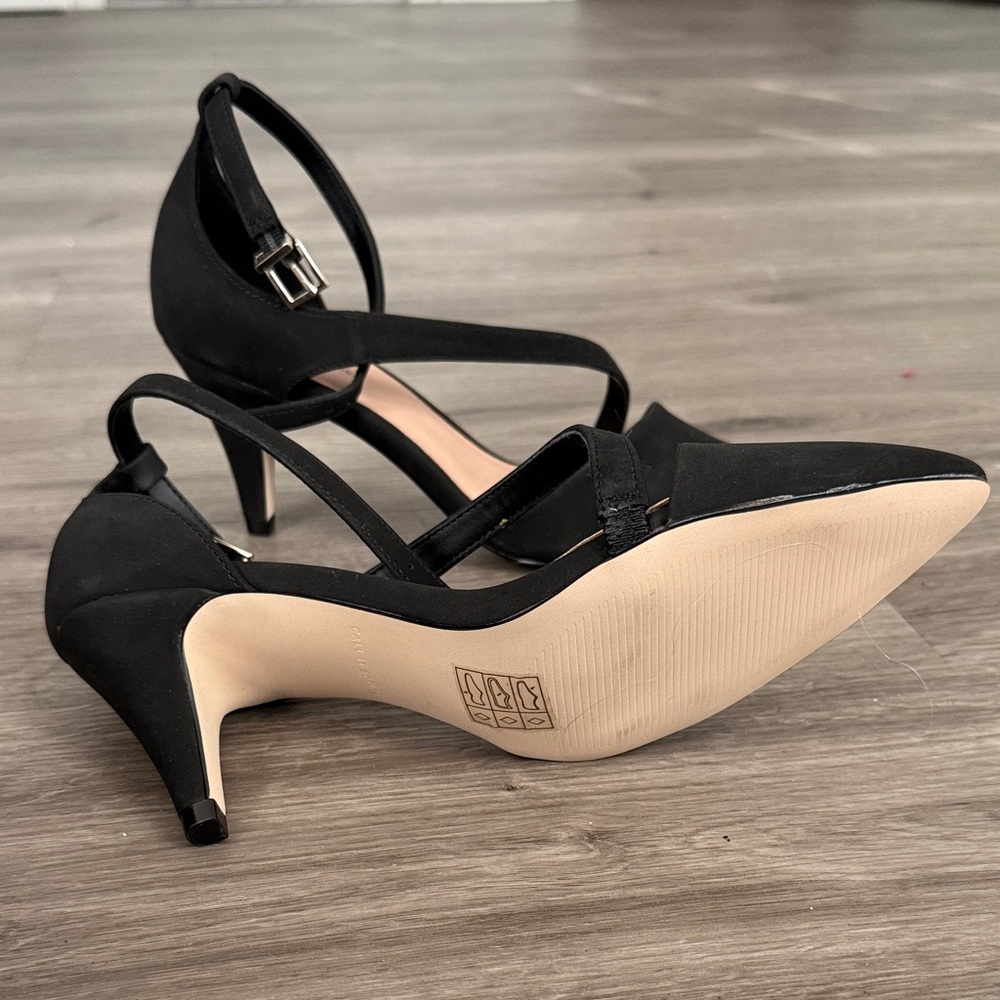 Call It Spring Black Strappy Heels - Picture 3 of 4
